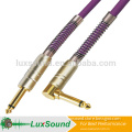 Guitar link, instrument cable, RIGHT ANGLE guitar cable GOLD PLATED
